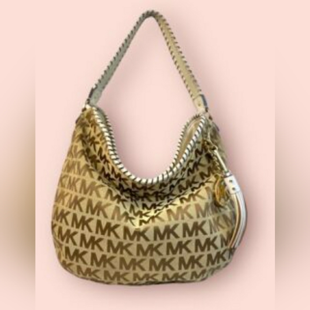 Michael Kors Mk Designer Signature Bennet Hobo Pu… - image 1